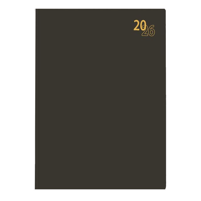DIARY A4 PAD STANDARD BLACK 2025